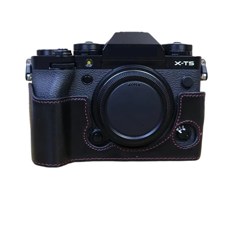 For Fujifilm X-T5 Anti-scratch PU Leather Camera Case Battery Opening Design Protective Cover with Screw For Fujifilm X-T5 Anti-scratch PU Leather Camera Case Battery Opening Design Protective Cover with Screw